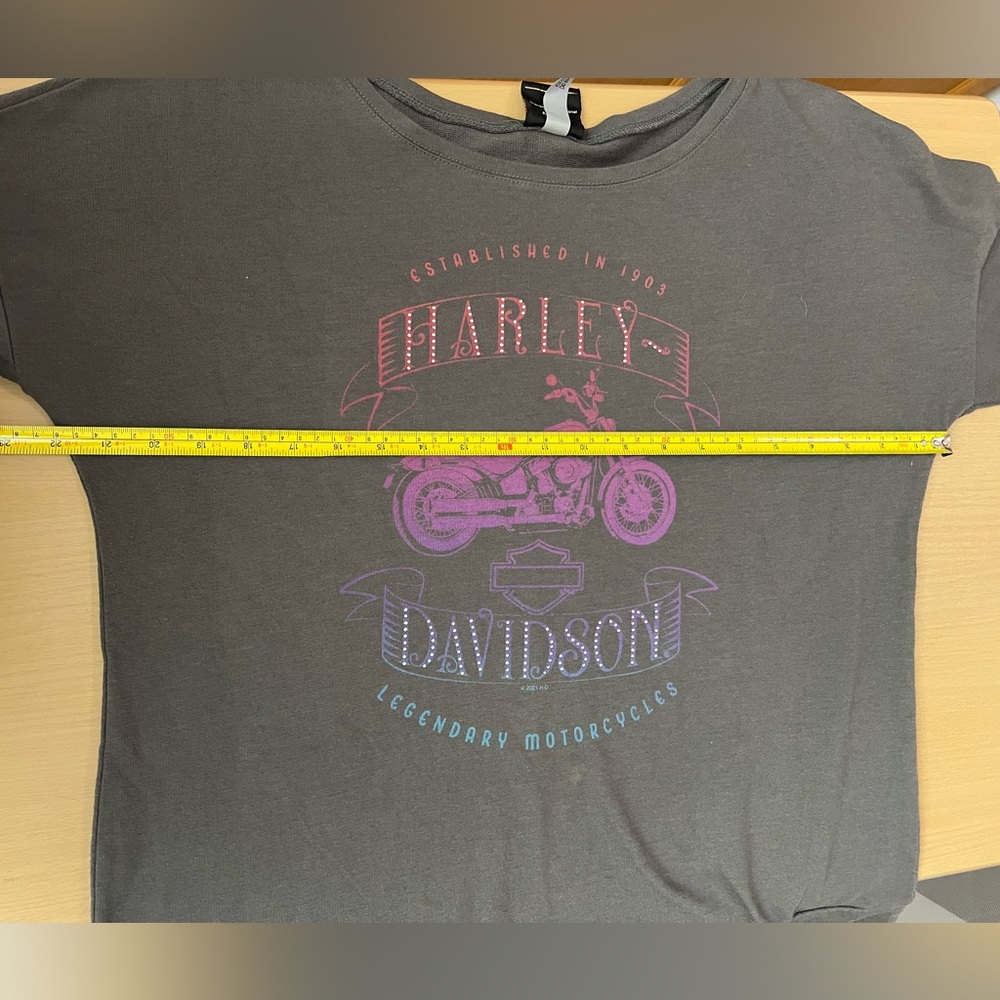 Harley Davidson lightweight sweatshirt. A like heavier than T-shirt material. - Picture 8 of 9